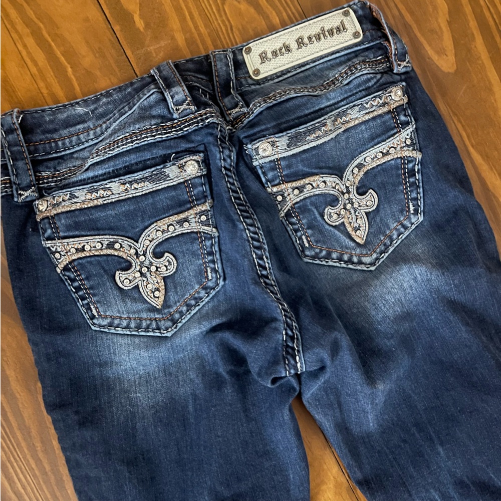 Rock Revival Dark Wash Loreen Mid-Rise Bootcut Jeans 26